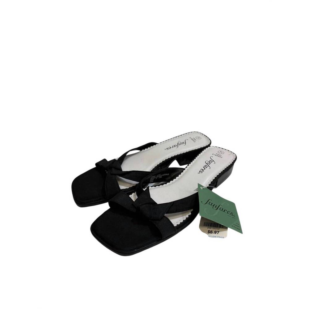 NEW FANFARES women's slip-on dress sandal in black - Picture 2 of 3